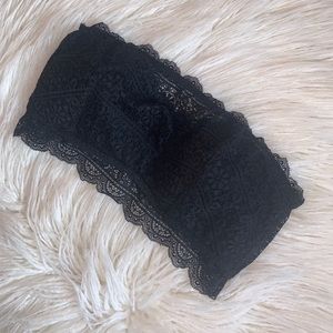 Black lace bandeau